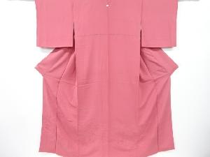 寺塔風景模様織り出し一つ紋付け下げ色無地着物